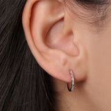 14K Gold Mini Baguette Huggie Earrings Ferkos Fine Jewelry