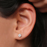 14k 5MM Illusion Setting Diamond Studs Ferkos Fine Jewelry