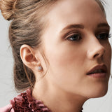 14k Floral Design Baguette Diamond Stud Earrings Ferkos Fine Jewelry