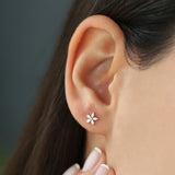 14k Marquise Diamond Floral Studs Ferkos Fine Jewelry
