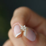 14k Marquise Diamond Floral Studs Ferkos Fine Jewelry