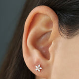 14k Marquise Diamond Floral Studs Ferkos Fine Jewelry