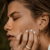 14k Prong Setting Diamond Hoop Earrings Ferkos Fine Jewelry