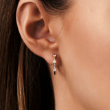 14k Prong Setting Diamond Hoop Earrings Ferkos Fine Jewelry