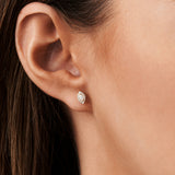 14k Marquise Diamond in Halo Setting Diamond Studs Ferkos Fine Jewelry