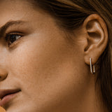 14k Paperclip Diamond Hoop Earrings Ferkos Fine Jewelry