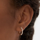 14k Baguette Diamond Hoop Earrings Ferkos Fine Jewelry