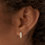14k Cute Diamond Huggie Earrings Ferkos Fine Jewelry