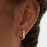 14k Cute Diamond Huggie Earrings Ferkos Fine Jewelry