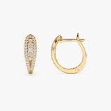 14k Cute Diamond Huggie Earrings Ferkos Fine Jewelry