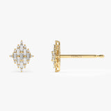 14k Trendy Baguette Diamond Cluster Studs Ferkos Fine Jewelry