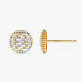 14kBaguette Diamond Needle Cut Statement Earrings Ferkos Fine Jewelry
