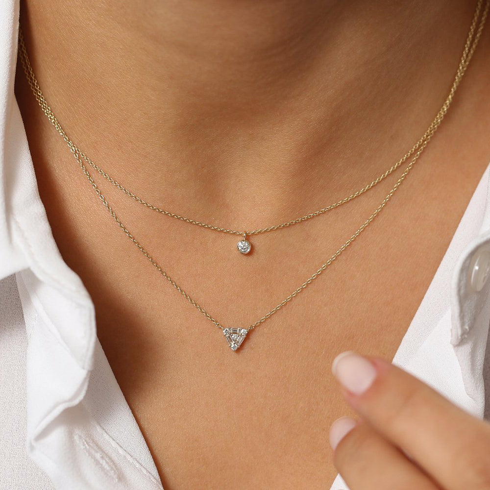 1pc Fashionable Bowknot Shaped Diamante Decor Simple Cute Necklace