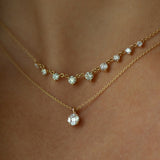 14k 0.25ctw Illusion Setting Brilliant Diamond Necklace Ferkos Fine Jewelry