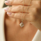 14K Baguette Diamond Cluster Pendant Ferkos Fine Jewelry