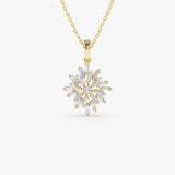 14K Baguette Diamond Cluster Pendant Ferkos Fine Jewelry