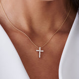 14k Gold Baguette and Round Diamond Necklace Ferkos Fine Jewelry