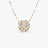 14k Illusion Setting Solitaire Diamond in Halo Setting 14K Rose Gold Ferkos Fine Jewelry