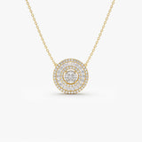 14k Illusion Setting Solitaire Diamond in Halo Setting 14K Gold Ferkos Fine Jewelry