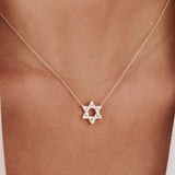 Baguette Diamond Star of David Necklace in 14K Ferkos Fine Jewelry
