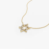 Baguette Diamond Star of David Necklace in 14K Ferkos Fine Jewelry