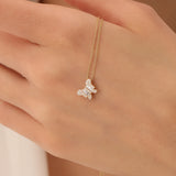 14k Baguette Diamond Butterfly Necklace Ferkos Fine Jewelry