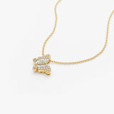 14k Baguette Diamond Butterfly Necklace Ferkos Fine Jewelry