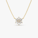 14k Tapered Baguette Diamond Necklace 14K Gold Ferkos Fine Jewelry