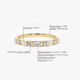 14K Alternating Baguette and Round Diamond Wedding Ring Ferkos Fine Jewelry