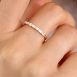 14K Alternating Baguette and Round Diamond Wedding Ring Ferkos Fine Jewelry