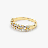 14K Marquise Baguette and Round Diamond Anniversary Band Ferkos Fine Jewelry