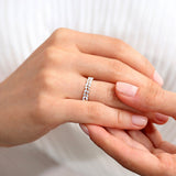 14K Marquise Baguette and Round Diamond Anniversary Band Ferkos Fine Jewelry