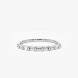 14K 7 Stone Baguette Diamond Wedding Ring Ferkos Fine Jewelry