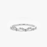 14K Slanted Baguette Diamond Stacking Ring Ferkos Fine Jewelry