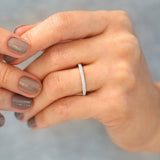 14K Double Row Micro Pave Diamond Ring Ferkos Fine Jewelry