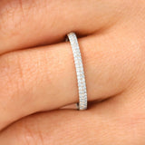 14K Double Row Micro Pave Diamond Ring Ferkos Fine Jewelry