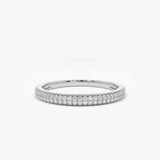 14K Double Row Micro Pave Diamond Ring Ferkos Fine Jewelry