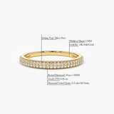 14K Double Row Micro Pave Diamond Ring Ferkos Fine Jewelry