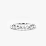 14K Slanted Channel Set Baguette Diamond Ring Ferkos Fine Jewelry