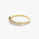 14K Slanted Channel Set Baguette Diamond Ring Ferkos Fine Jewelry