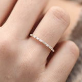 14K Shared Prong Half Eternity Baguette Diamond Ring Ferkos Fine Jewelry