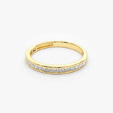 14k Channel Setting Princess Cut Half Eternity Diamond Ring Ferkos Fine Jewelry