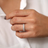 14K Emerald Illusion Diamond Wedding Band Ferkos Fine Jewelry