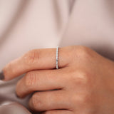 14K Baguette & Round Diamond Milgrain Bezel Full Eternity Ring Ferkos Fine Jewelry