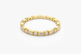 14K Baguette & Round Diamond Milgrain Bezel Full Eternity Ring Ferkos Fine Jewelry