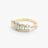 14K Graduating Baguette Diamond Anniversary Ring Ferkos Fine Jewelry