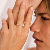 14k Stackable Half Bezel Diamond Eternity Ring Ferkos Fine Jewelry