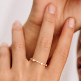 14k Stackable Half Bezel Diamond Eternity Ring Ferkos Fine Jewelry