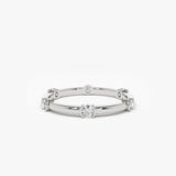 14k Stackable Half Bezel Diamond Eternity Ring Ferkos Fine Jewelry