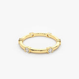 14k Stackable Half Bezel Diamond Eternity Ring Ferkos Fine Jewelry